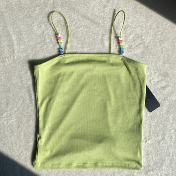 NWT Candy Hearts Spaghetti Strap Top: A Sweet & Stylish Choice for Juniors Small - Picture 1 of 4